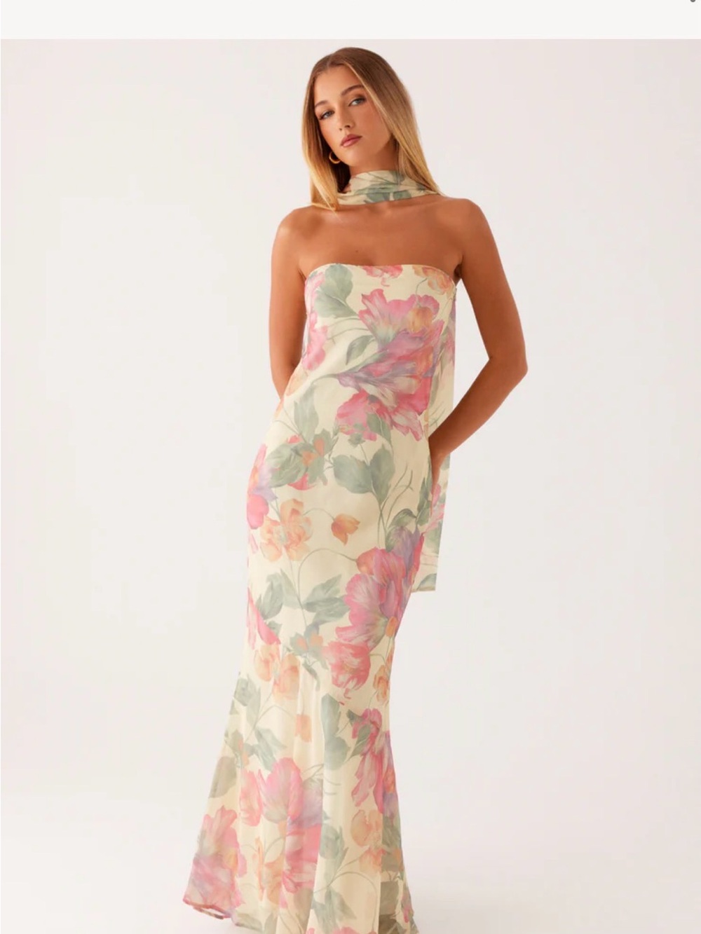 Peppermayo Under The Pagoda Maxi Dress - Yellow Peony